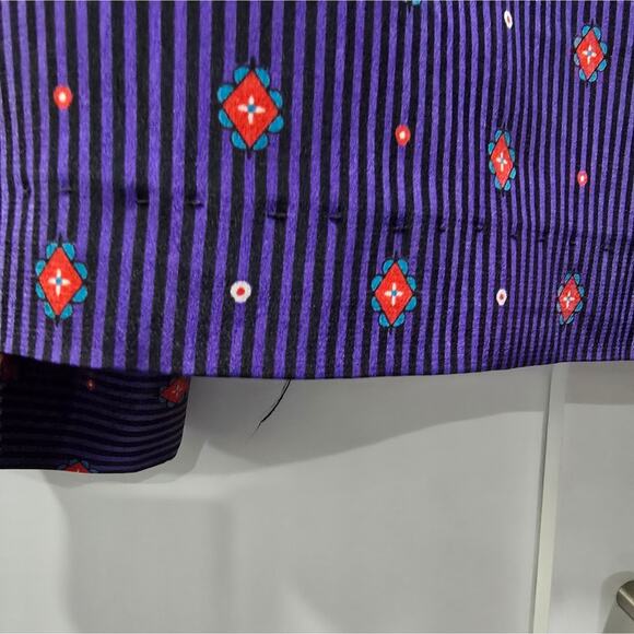 💜Vintage Orare Purple Striped Button Blouse – Estimated Size M/L - Picture 12 of 13